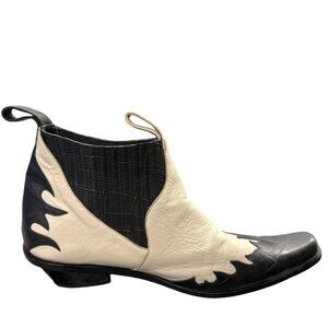 Cruda Sustainable Two Tone Western Ankle Boots Pointed Toe Men's 42 (US 9)